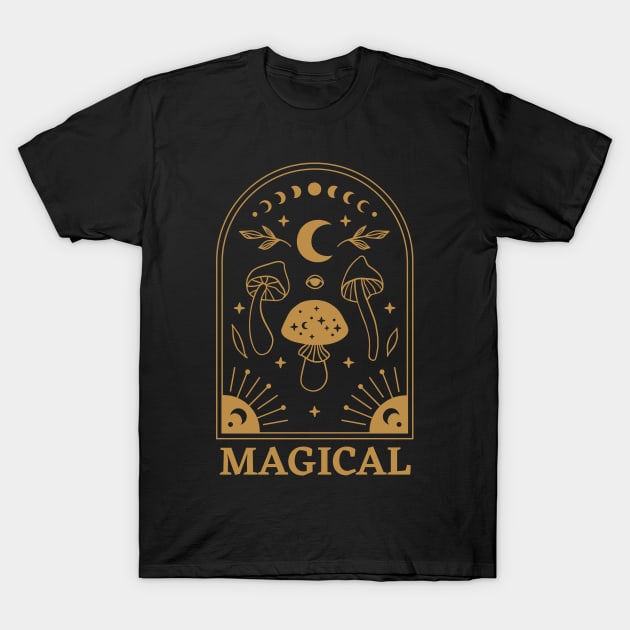 Magical Goblincore Mushroom Foragin Aesthetic T-Shirt by Meow_My_Cat